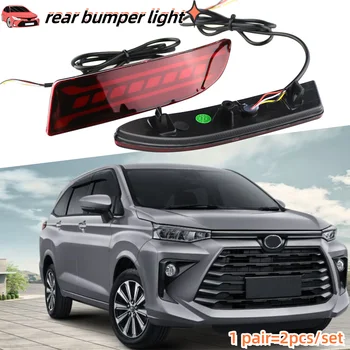 2 Stücke Auto Heckstoßstange Reflektorlicht für Toyota Avanza 2022 2023 2024 Blinker LED Bremse Rückfahrlenklichter