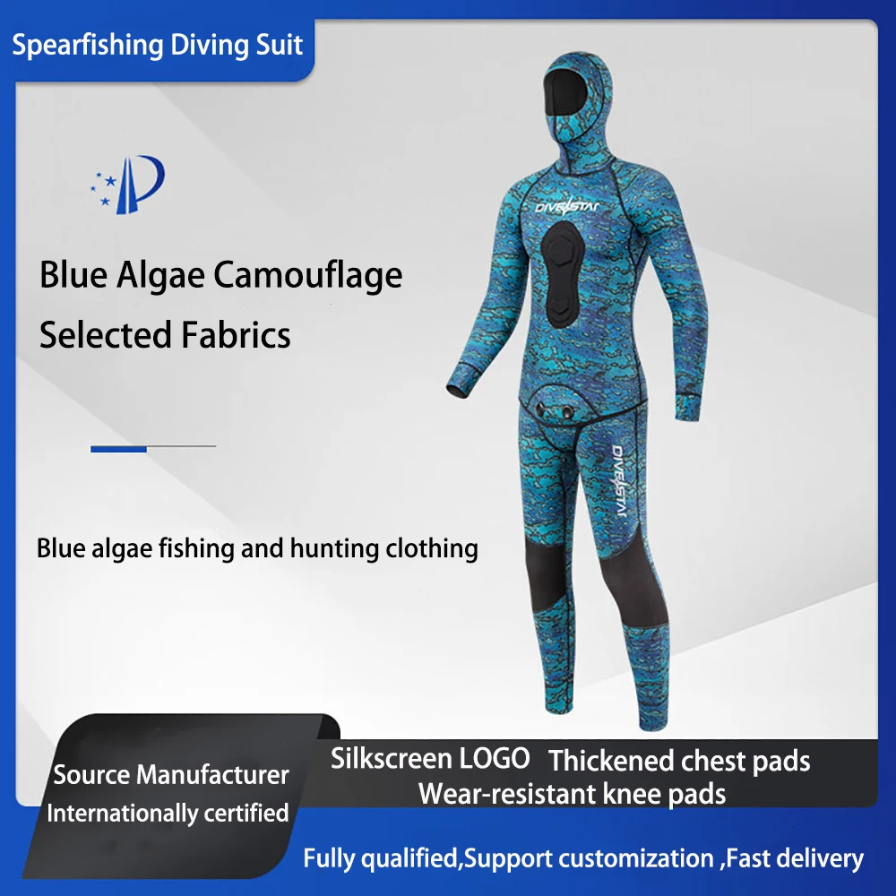 Neoprene Scuba Diving Wetsuit 3MM Winter Warm Men Women Hood Surfing Snorkeling Two Piece Set Spearfishing Hooded Diving Suit