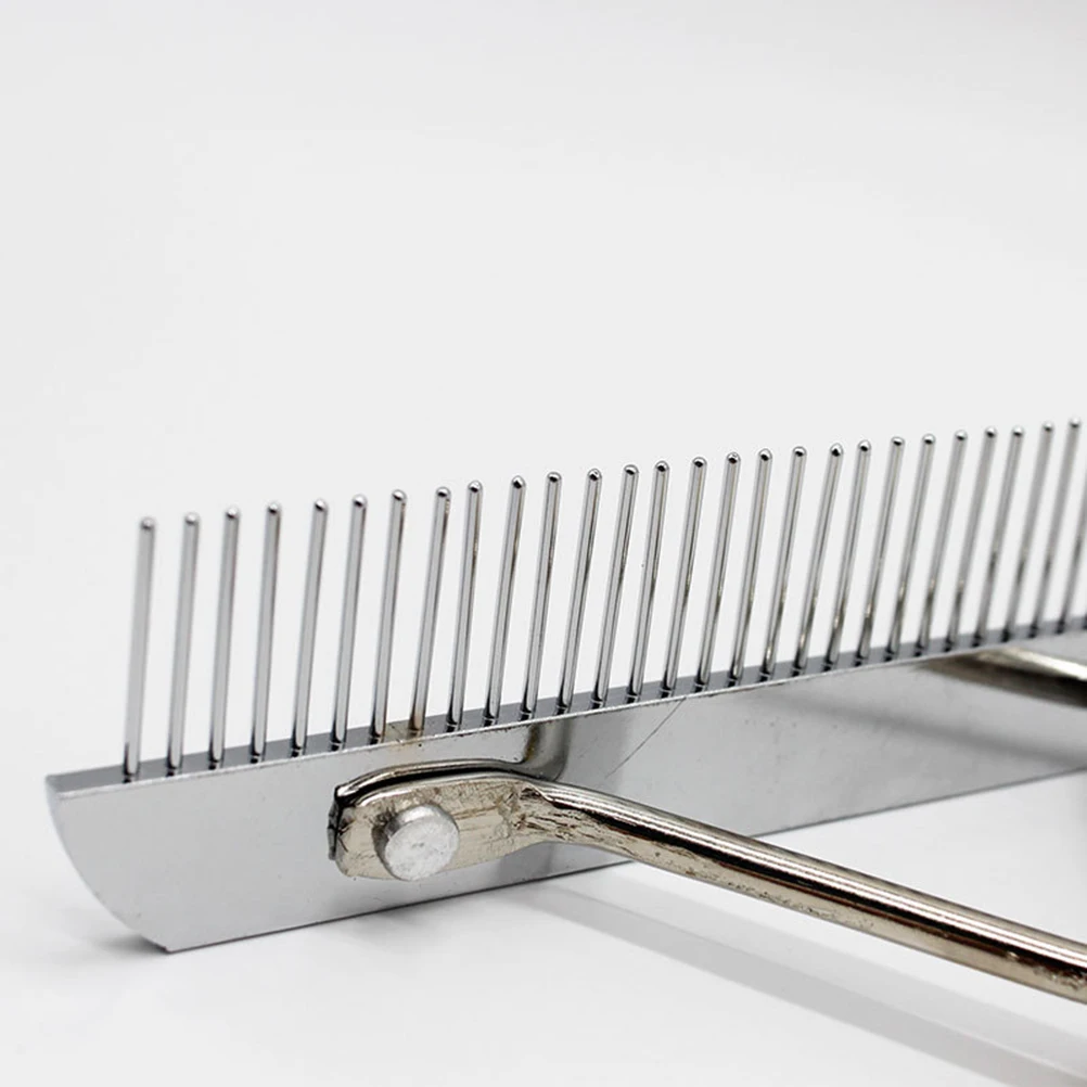 

Wooden H Pet Comb Brush Trimmer for Dogs Cats Grooming Scissors Curly Hair Slicker Stainless Steel Mats Tangles