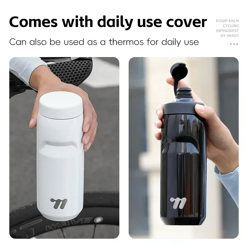 WEST BIKING Cycling Water Bottle 550ml Food-Grade Stainless Steel Thermal Bottle Sports Metal Kettle Cold Water Insulated Bottle