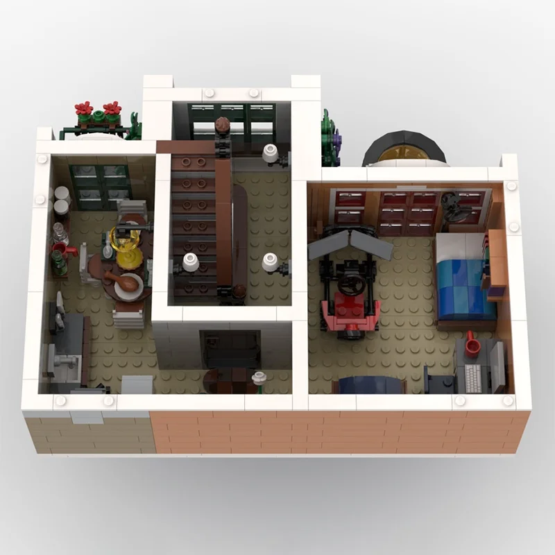 4054 قطعة MOC القرن الكلاسيكي Tenement منزل وحدات نموذج اللبنات هدية الكريسماس تجميع DIY فكرة اللعب الطوب الاطفال #4