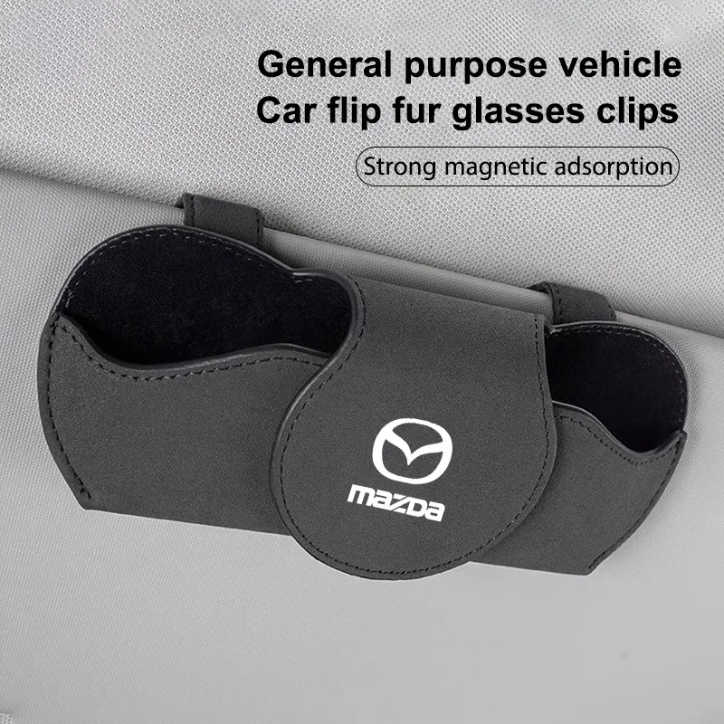 

Leather Car Sunglass Case – Compatible with Mazda 2, 3, 5, 6, BL, BM, GJ, CX-3, CX-4, CX-5, CX-8, KE, KF, CX-7, CX-9, MX-5, and