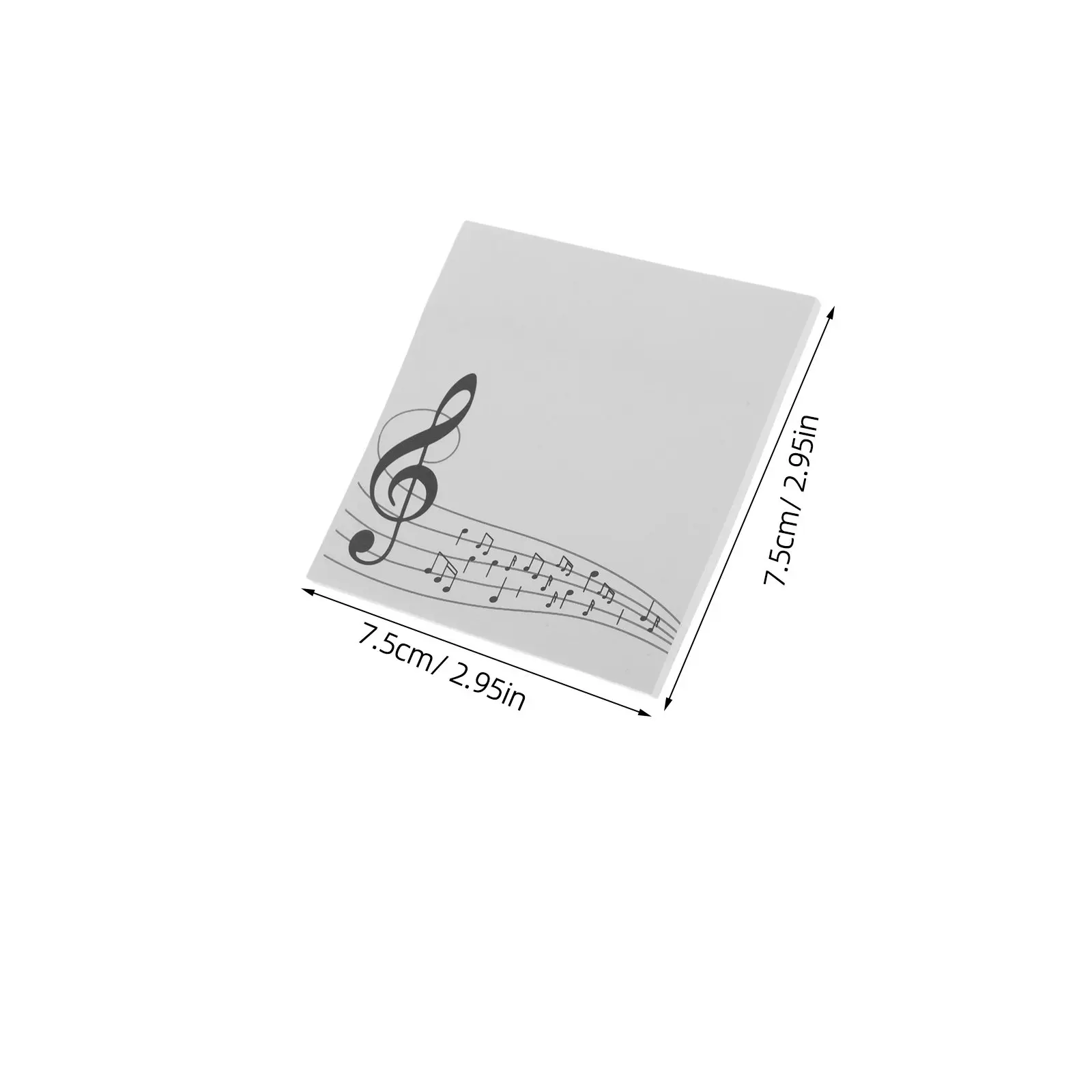 12Pcs Musical Notes Design Self-Stick Notepads Black White 3x3 Inch Mini Memo Pads Office School Supplies Memo Pads for Teachers