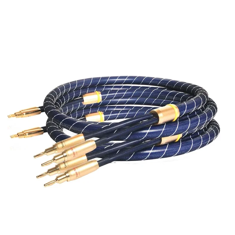 ToneWinner SC-6 Audiophile HiFi Banana Plug Copper Speaker Cable Aduio Speaker Cable Pair