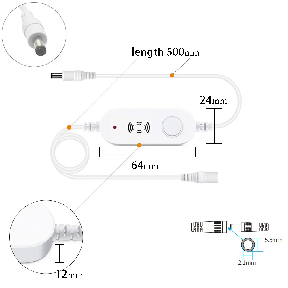 Mini Tuya Wifi Led Controller 5050 3528 Single Color LED Strip Light Dimmer Radar Human Motion Voice Smart Sensor Fr AlexaGoogle