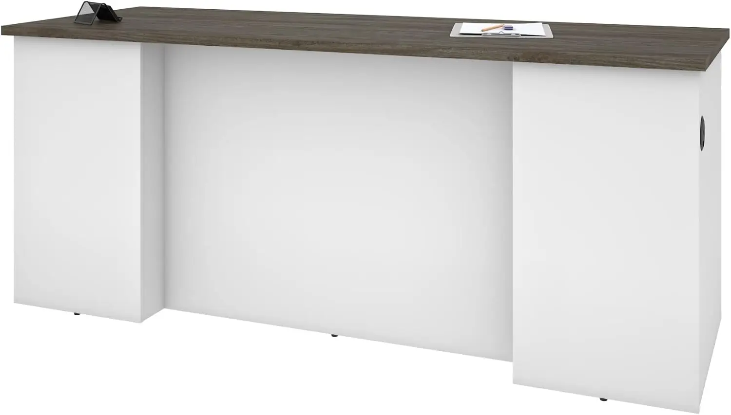 

Bestar Norma 71W Desk Shell in Walnut Grey & White