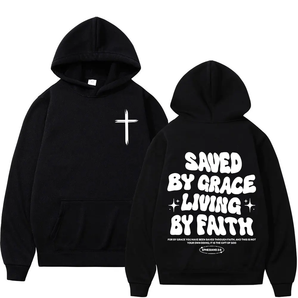 Christian Jesus Bible Verse Hoodies Men Women Clothing Fashion Harajuku Vintage Hooded Sweatshirts Casual Hip Hop Tracksuit Y2K