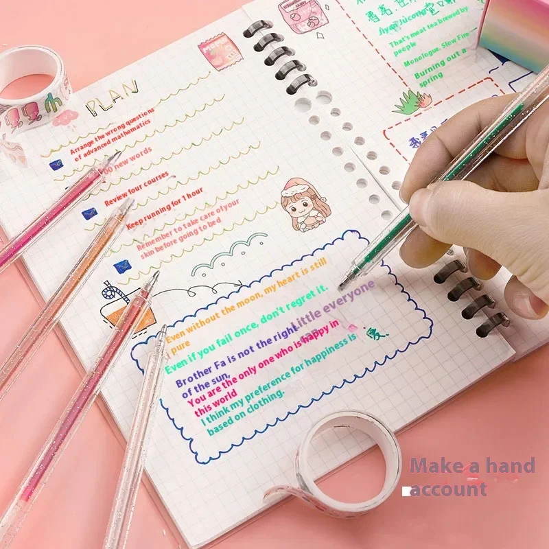 8-48 Farben Glitzer-Gelstift-Set 1,0 mm Metall-Glitzerfarben-Kugelschreiber für Bücher, Karton, Tagebuch, Zeichnen, Markieren, Malen, DIY-Kunst – Detail 4