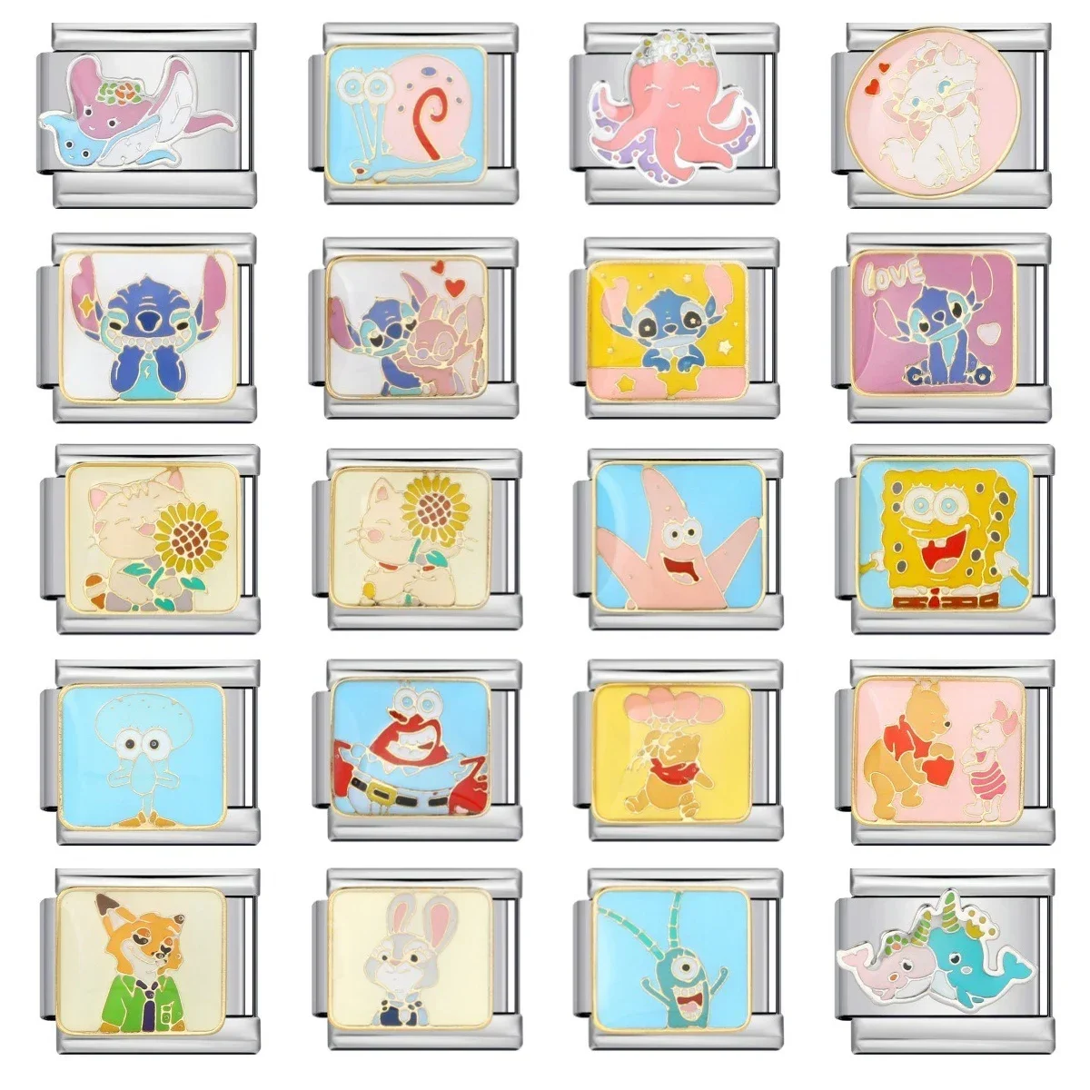 Cartoon Animal Game Series Fit 9mm Italian Charm Stainless Steel Bracelets DIY Making Jewelry Wholesale