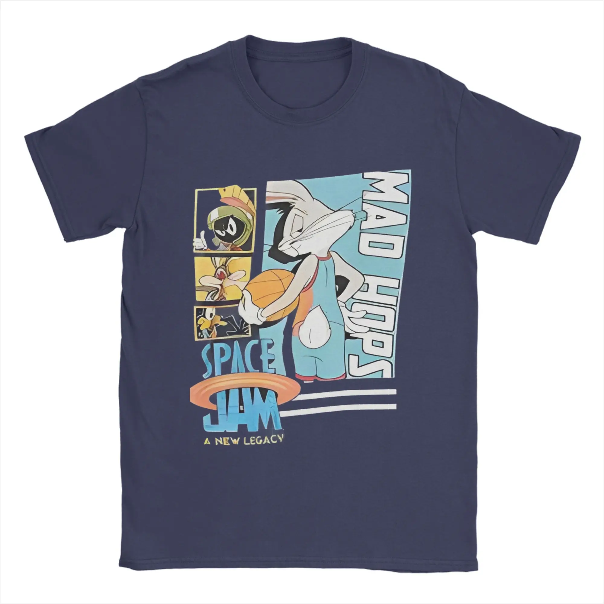 

Casual Spaces Jams Cartoon T-Shirt Men O-neck Short Sleeve Tops Shirts Cotton Summer Clothes