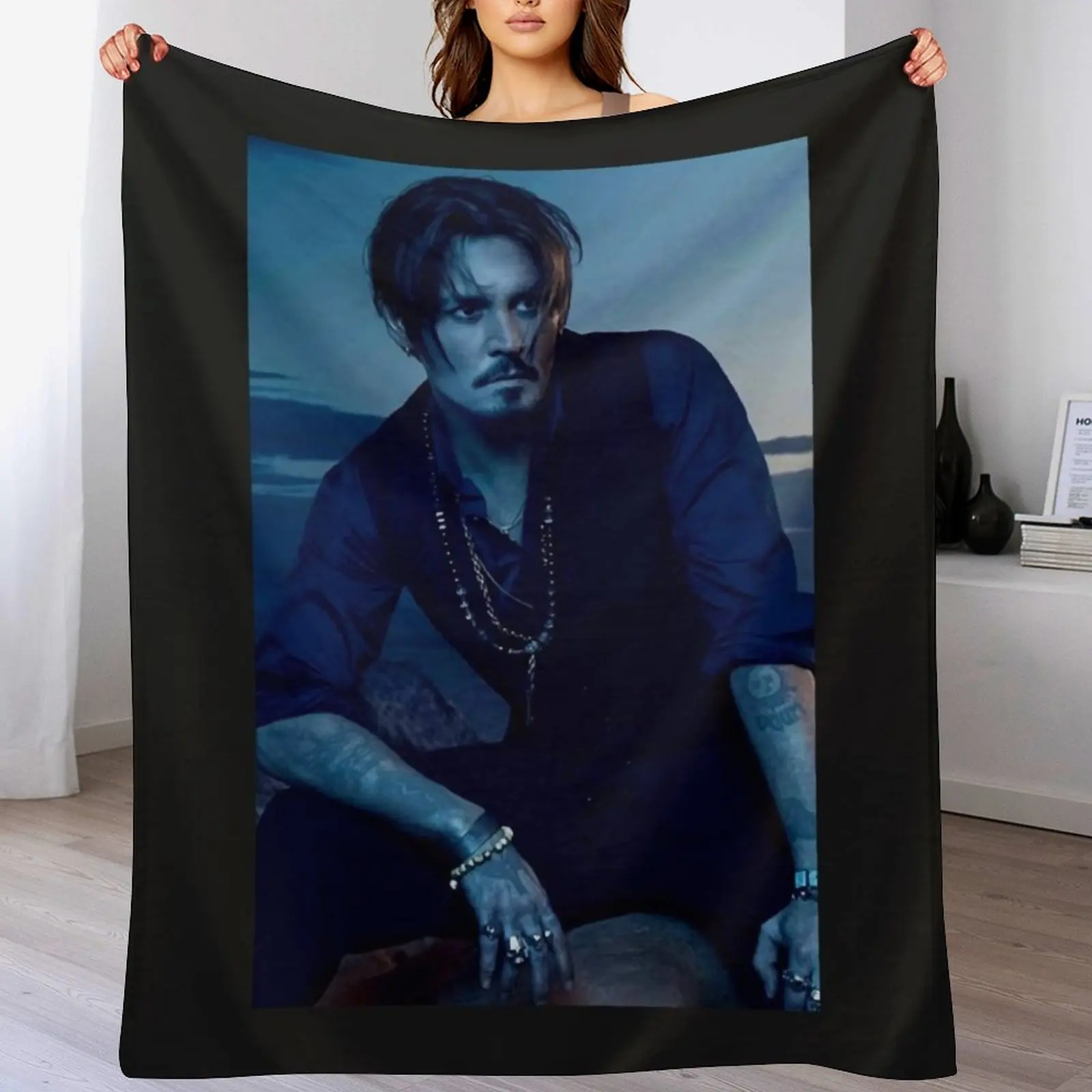 Johnny depp cool wallpaper Throw Blanket Air Conditioner Soft Blanket for Office Home