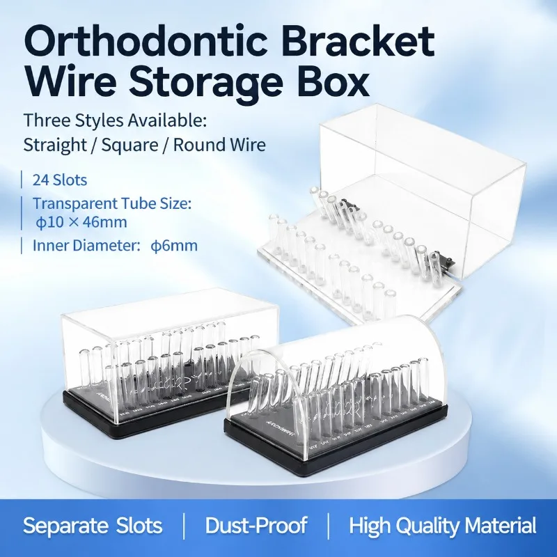 Dental Arch Wire Storage Box Nickel Titanium Rectangular Round Wire Holder Preformed Archwire Organizer Orthodontic Appliance