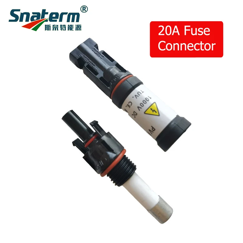 Newly Solar PV Fuse Connector Male Female Waterproof Panel Cable Blocking fuse Holder 1000VDC 10A/15A/20A/30A protection