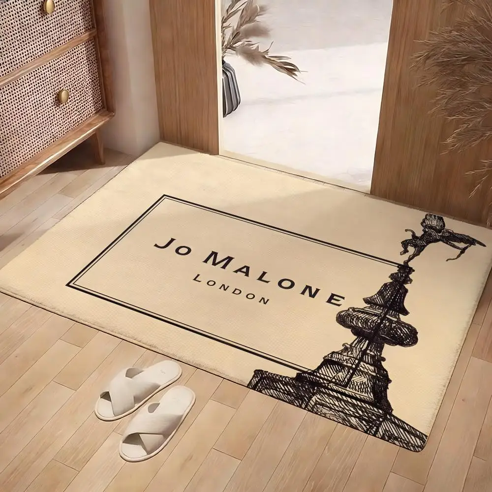 JO M-mALONE Makeup Brand Floor Mat Soft Flannel Rug Non-Slip Absorbent Mat For Bathroom Bedroom Home Decor