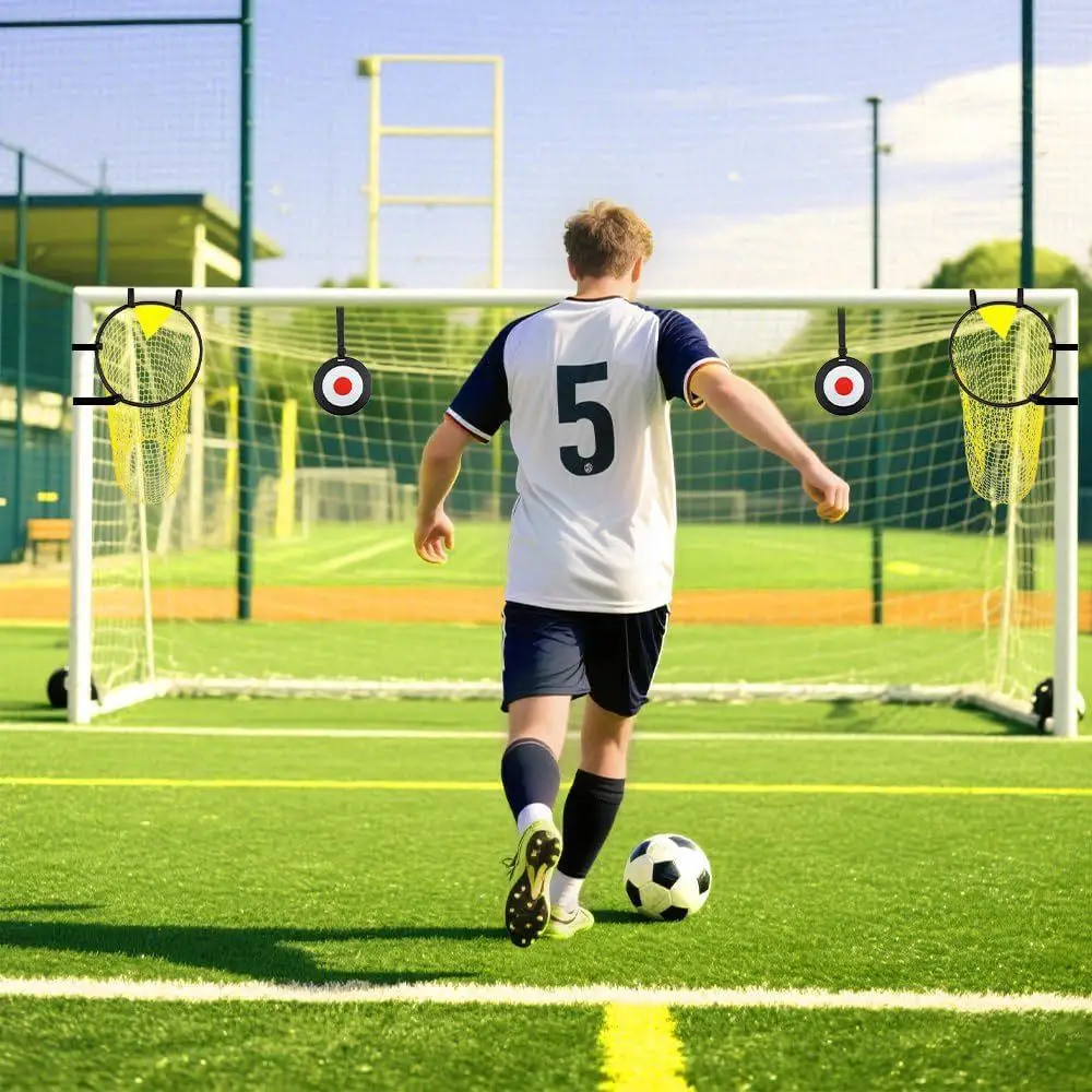 Football Target Net Foldable Football Training Net Easy to Attach and Detach Soccer Goal for Football Training Practice 17x28in