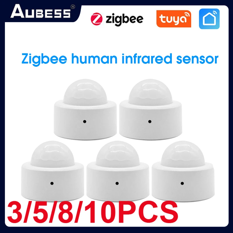 Tuya Zigbee Mini Smart PIR Motion Detector Human Body Infrared Sensor Anti Theft Tuya App Remote Control Smart Life Gateway Need