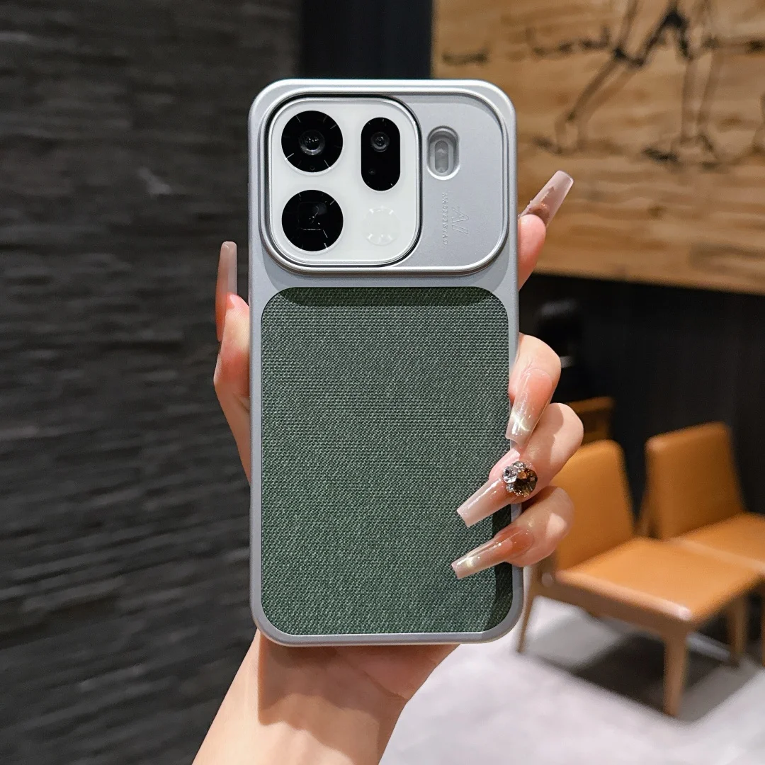 

For VIVO X90 Pro Case Protective Canvas Skin Solid Magsafe Pattern Mobile Phone Back Cover