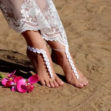 

Bridal Wedding Foot Accessories Hot selling In Europe and America Sandals Barefoot Beach Parties Crochet Ankles
