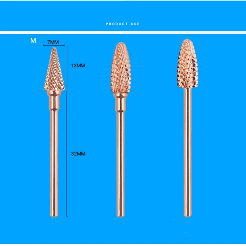 Tungsten Carbide Nail Drill Bits Remove Acrylic Poly Nail Gel Nail Polish /32 inch for Acrylic Gel Nails Cuticle Manicure