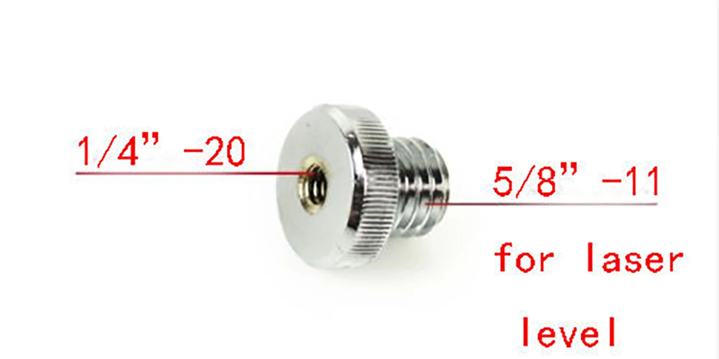 Stainess steel adaptor 1/4"-20 to 5/8"-11 Threaded Female to Male for Tripod to laser level Adapter