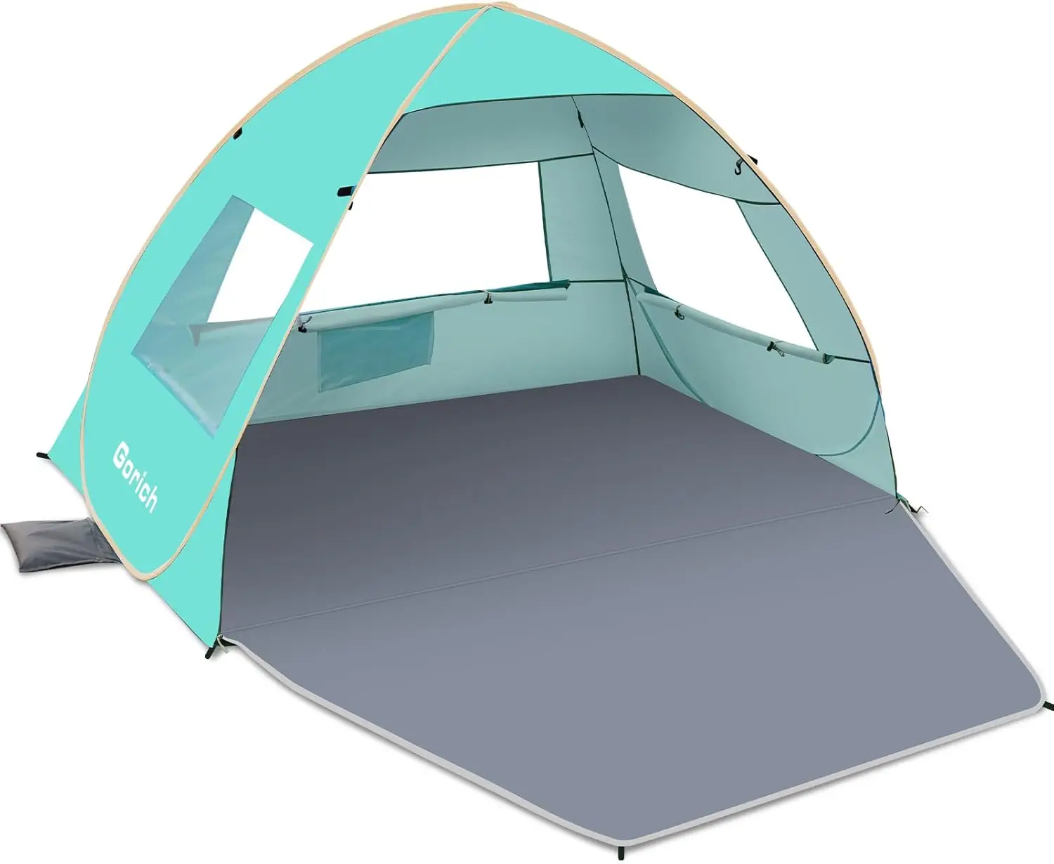 

Pop Up Beach Tent for 3-4 Person, UV Protection Sun Shelter, Portable Lightweight Shade with Easy Setup