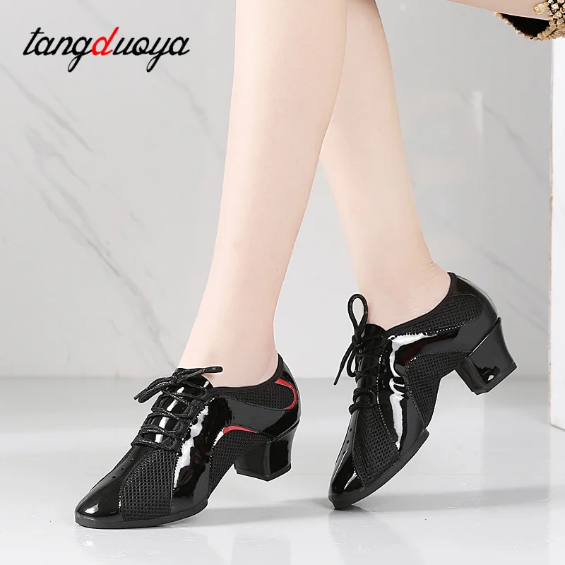 New Women Tango/Latin Dance Shoes Soft Bottom black Modern Salsa Dancing Shoes For Girls Ladies 5cm Heels