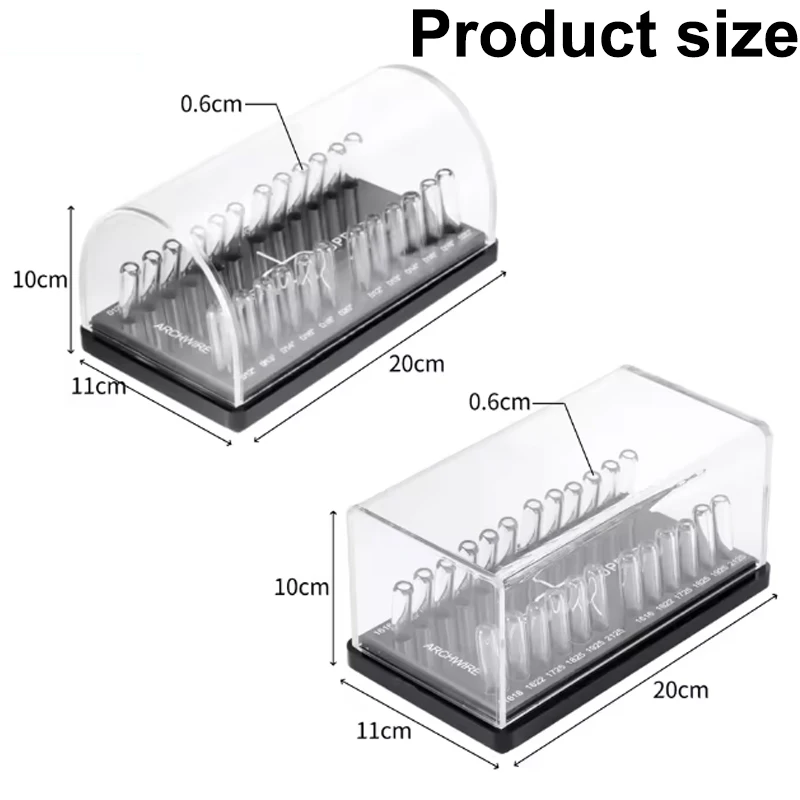 JAVIDENT 1Pcs  Dental Acrylic Organizer Holder for Orthodontic Round/Rectangular Arch wires Case Dental Orthodontic Material