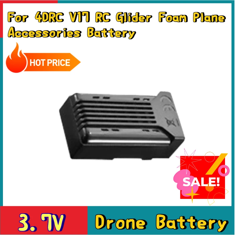 

New V17 Drone Rechargeable Lipo Battery 3.7V for 4DRC V17 RC Glider Foam Plane Accessories Battery Wholesale