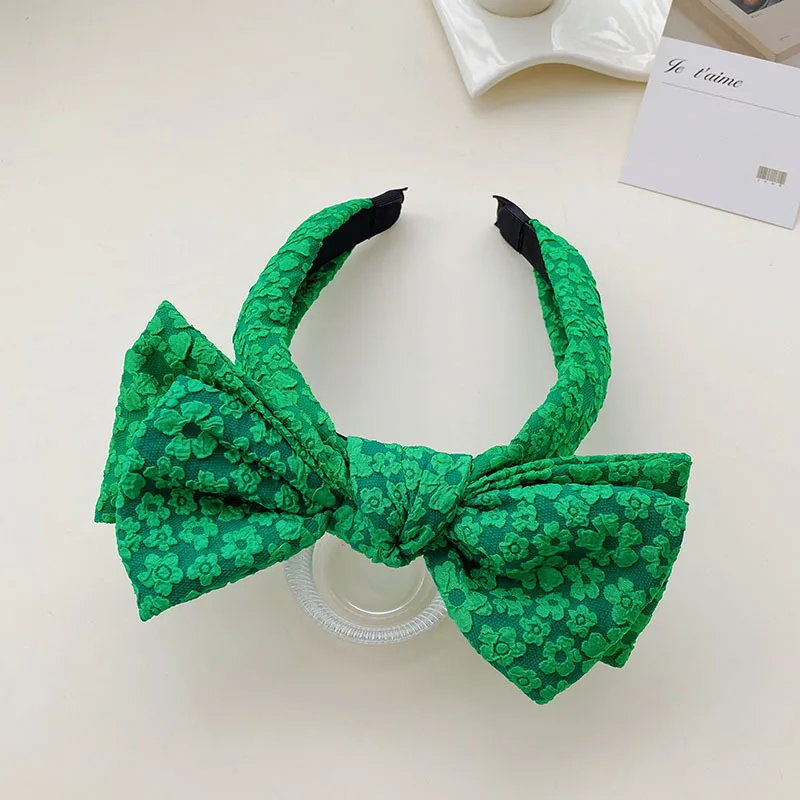 3-D Flowers Bow Headband for Women New Hair Ornament Big and Double Bows Knotted Hairband Solid Wholesale Hair Acccessories