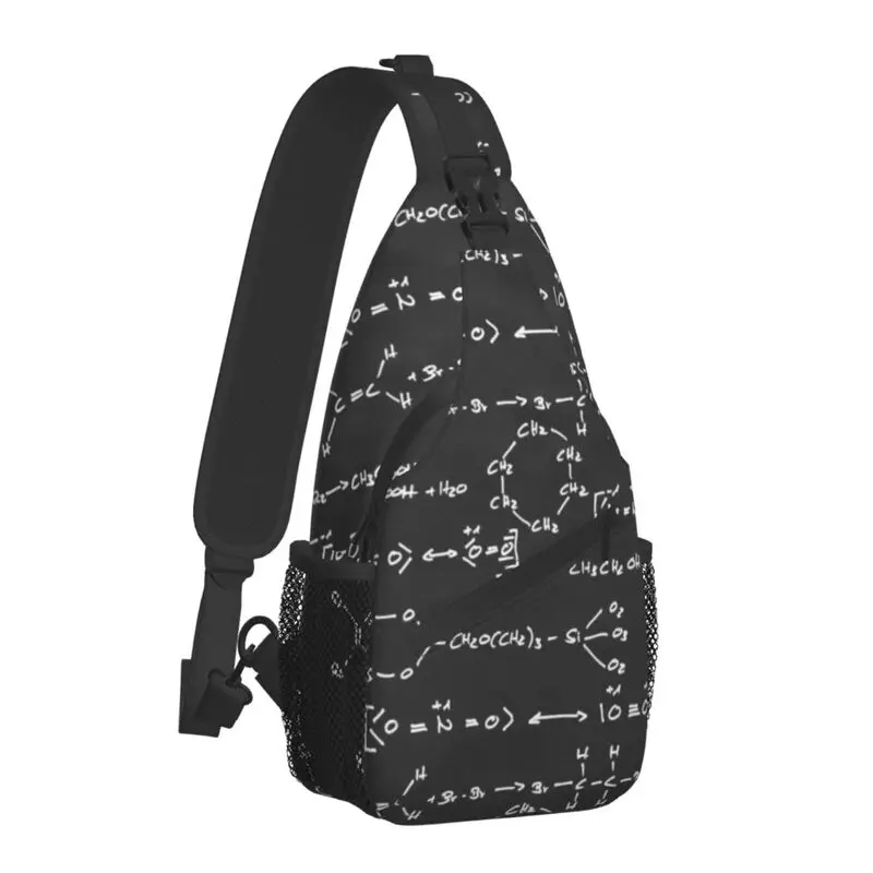 Chemical Science Formula Writing Sling Bag Men Chemistry Lab Tech Shoulder Crossbody Chest Backpack Travel Hiking Daypack