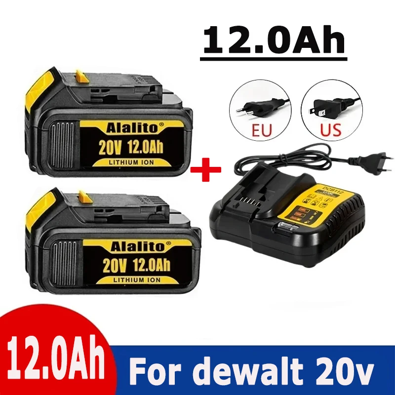 

For Dewalt 20V Battery 12.0Ah Replacement Battery For Dewalt DCB200 Rechargeable Battery DCB206 DCB207 DCB204 Power Tool