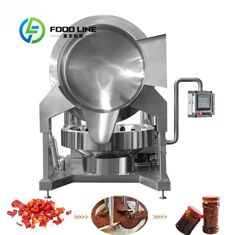Industrial Commercial Full Automatic Planetary Cooking Pot Electric Gas Steam Mixer for Paste Processing Customized
