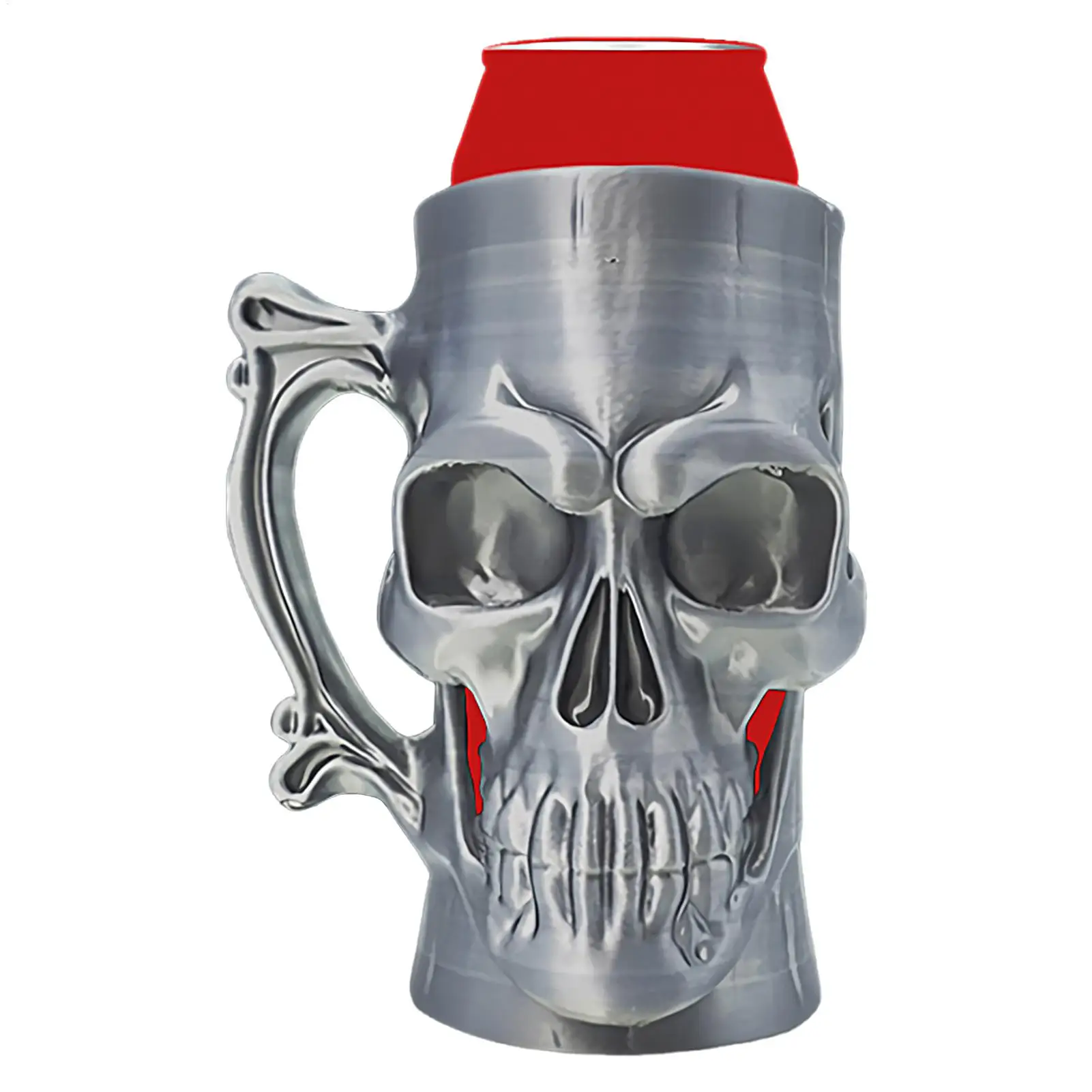 

Canned Beverage Dispenser Decorative Can Container Skull Shape Canned Drink Dispenser With Handle For Home Party Club Restaurant
