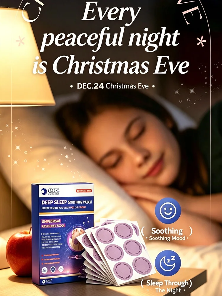 GKS Deep Sleep Soothing Acupoint Patch Natural Sʟᴇᴇᴘ Aɪᴅ Fᴏᴏᴛ Wʀɪsᴛ Sᴛɪᴄᴋᴇʀs 30 Sᴛɪᴄᴋᴇʀs