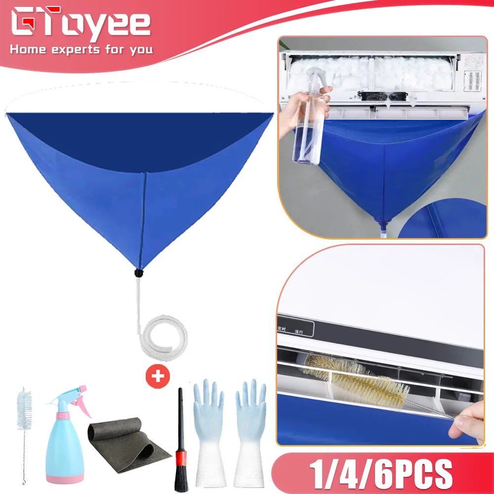 Air Conditioner Cleaning Bag with Pipe Ac Cleaning Kit Cleaner Cover Waterproof Home Air Conditioning Filter Washing Aircon Tool