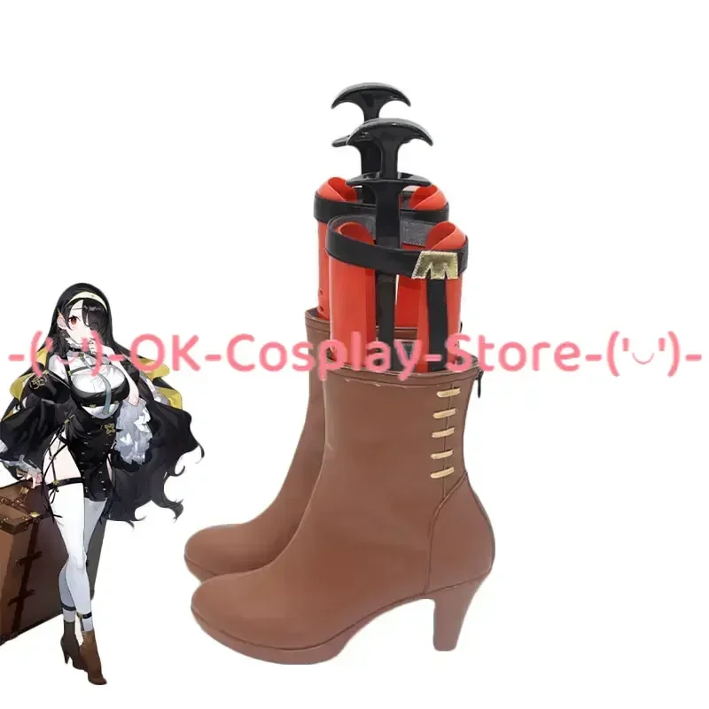 [Personalizzato] Blu Archivio WAKABA Scarpe Cosplay Gioco Anime Gioco di ruolo Costume Prop Halloween Carnevale Festa Festa Stivale in pelle PU