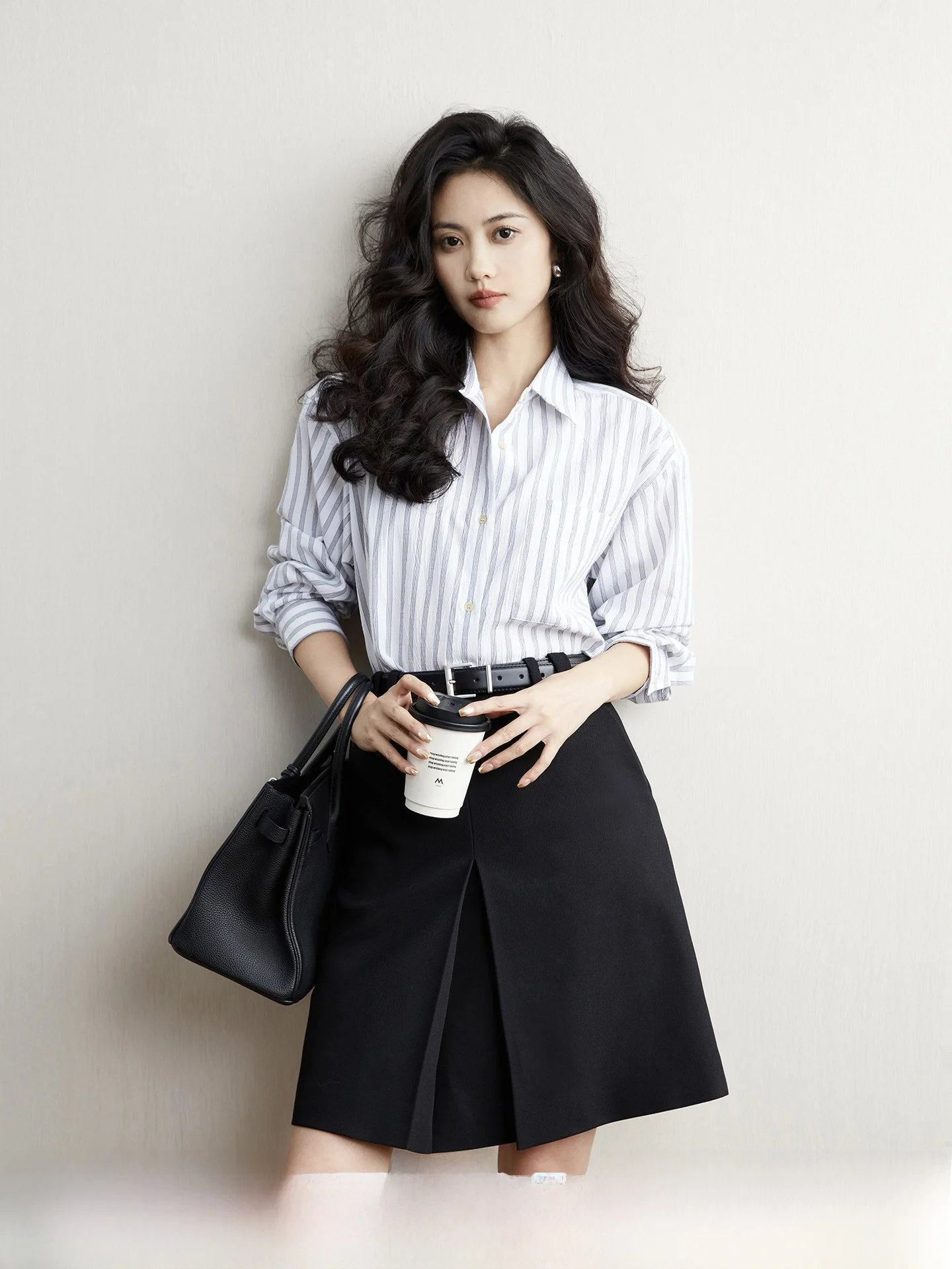 

TAIYANG OFFICE Women's Striped Long Sleeve Shirt Commute Workwear Breathable Pure Cotton Straight Cut Spring 2026 New Arrival