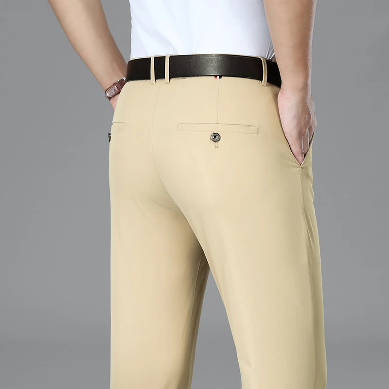 

Весенне-летние тонкие брюки для мужчин: классические, деловые, повседневные, рабочие, качественные, черные, темно-серые, длинные брюки