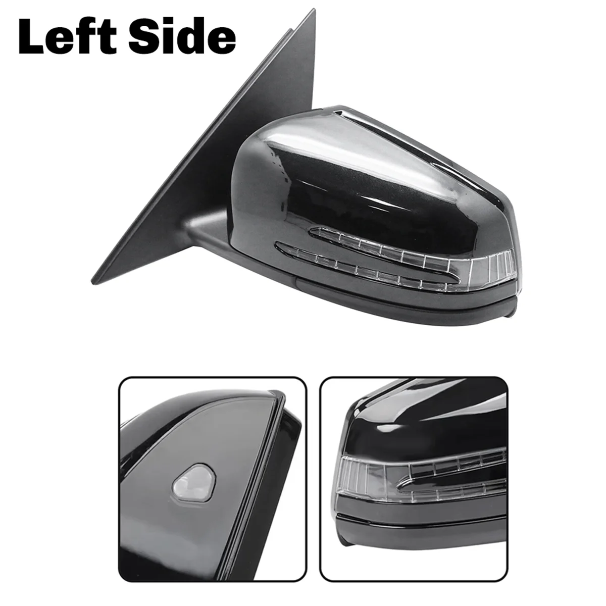 For Mercedes Benz W204 C-Class C200 C250 2011-2014 Car Door Power Folding Rear View Mirror Assembly W/Floor Light Left