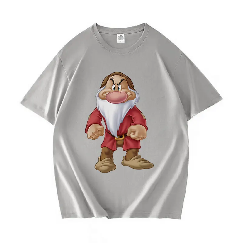 Funny Grumpy Dwarf Meme T Shirt Men Casual Fashion High Quality Short Sleeve T-shirts Tops Unisex 100% Cotton Oversized T-shirt