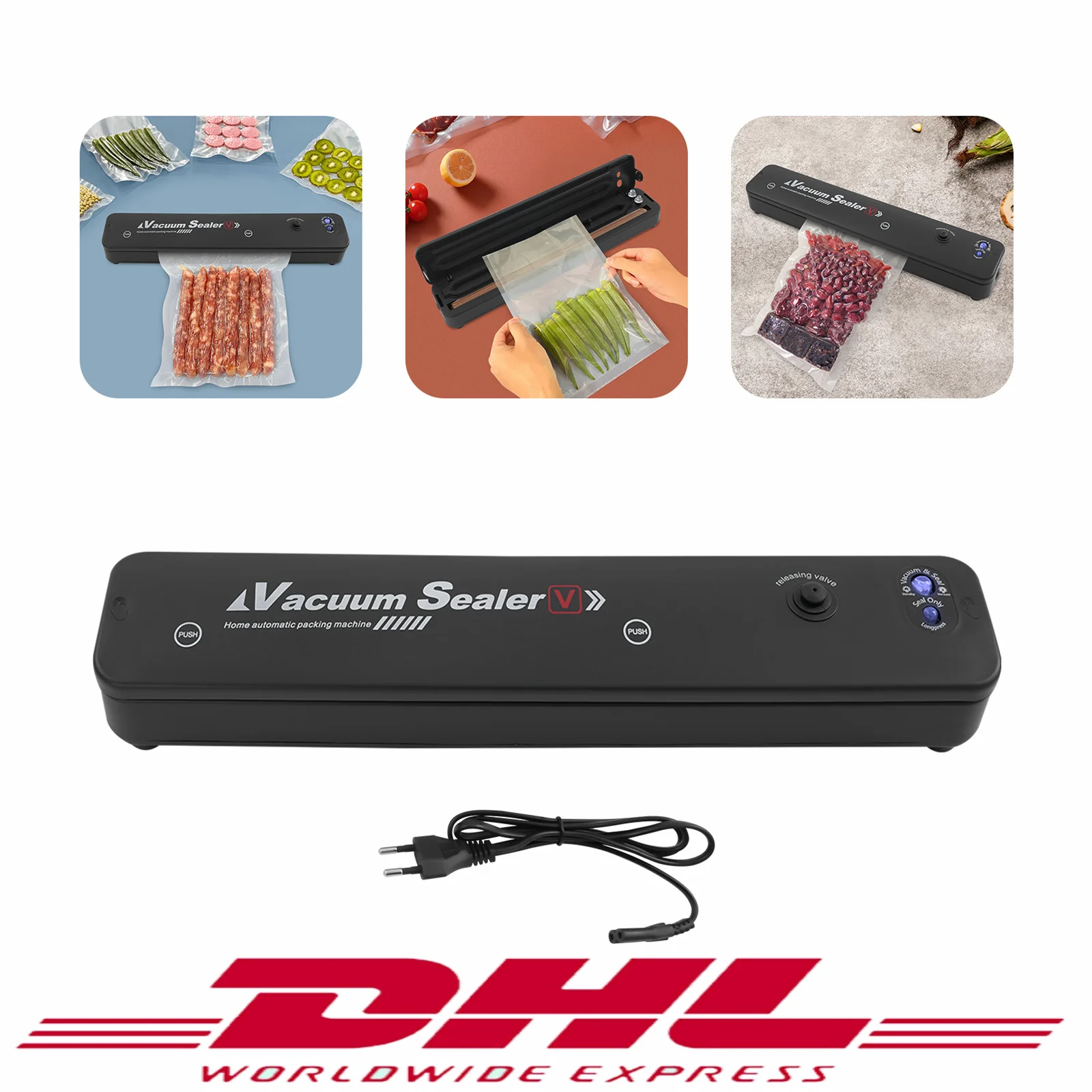 Vakuumiergerät 2-in-1 Vakuumiergerät mit 2 Modi, Schweißgerät, Vakuumiergerät für Obst, Fleisch usw. Trockenes, feuchtes Essen