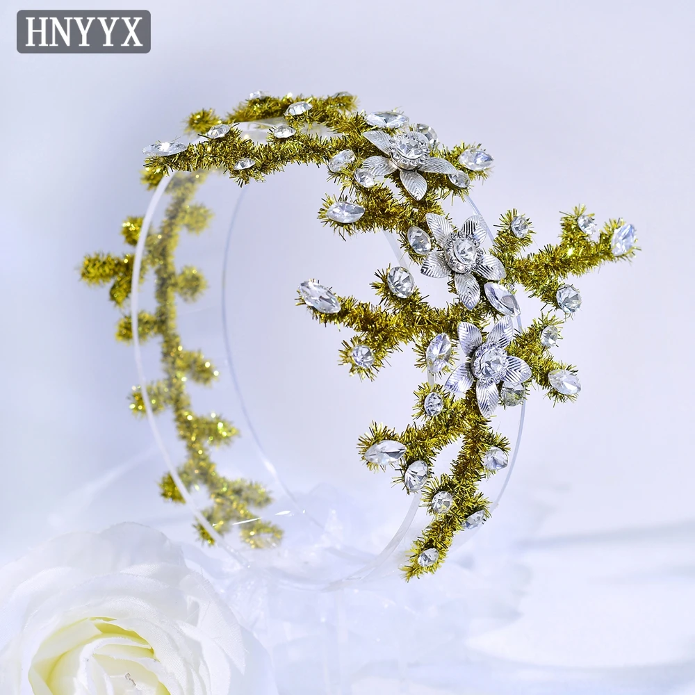 HNYYX Elegant Women's Headpieces Gorgeous Handmade Headbands Atmosphere Bridal Headdresses Banquet Jewelry Hair Accessories A385