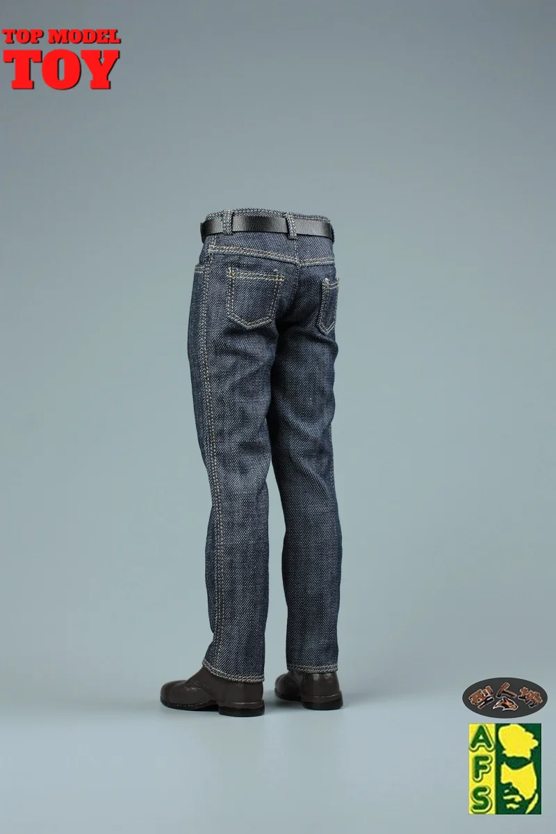 1/6 Scale Jeans Pants Trousers with Belt Clothes Model Fit For 12'' Male Soldier Normal Body Action Figure Body Dolls