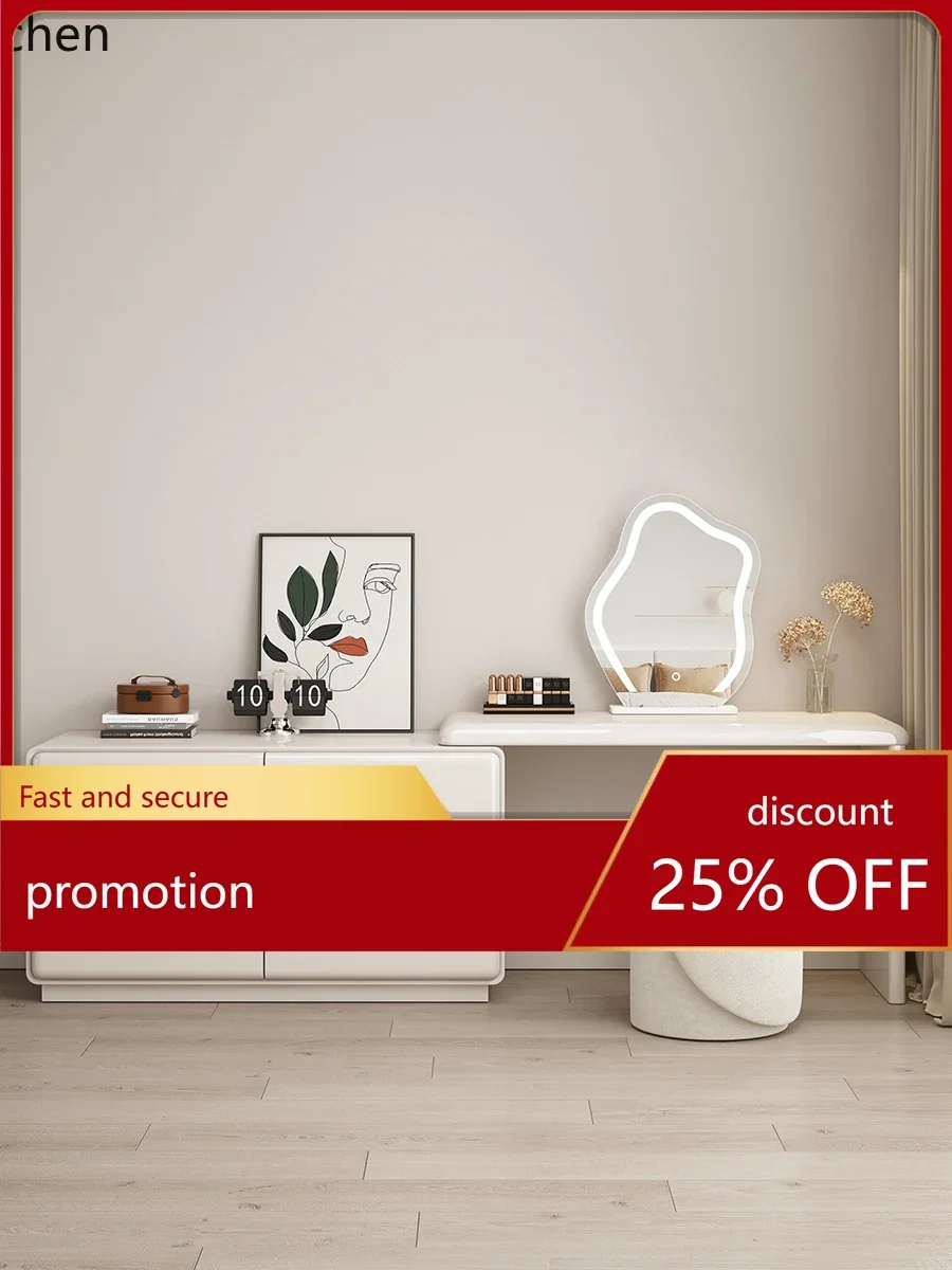 i5.15 solid wood dresser chest cabinet integrated household bedroom makeup table light luxury paint makeup table