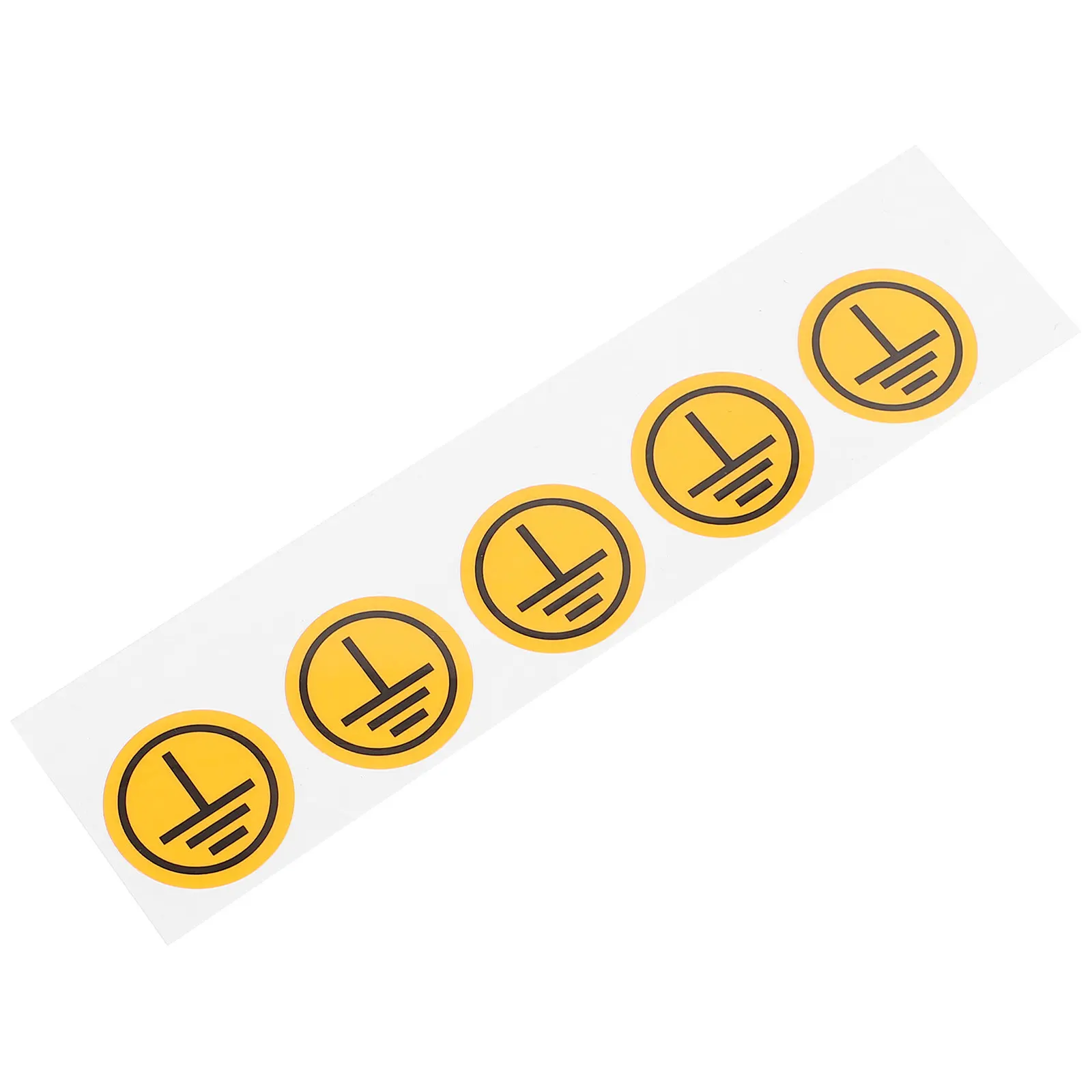 1Sheet Warning Sticker Protective Earth Ground Symbol Electrical Equipment Label Adhesive Grounding Decal Safety Warning