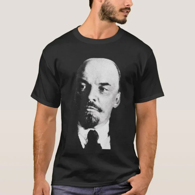 100% Cotton O-Neck Short Sleeve Summer Casual Mens T-shirt Size S-5xl Soviet  Vladimir Ilyich Lenin Portrait T-Shirt