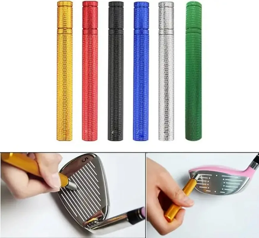 Golf Club Grooving Sharpening Tool 4 colors Golf Groove Sharpener Wedge Club U V Type Square Regroover Blade Cleaning Tool Acces