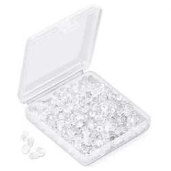 Silicone Earring Backs 1200Pcs Soft Clear Ear Safety Back Pads Backstops Clutch Stopper Replacement for Fish Hook Earring Studs