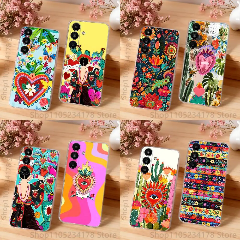 Fashion Shockproof Clear Case For Samsung Galaxy S30,S25,S24,S23,S20,S21,S22,S10,5G,FE,lite,F-FridaS-S K-Kahlo PIus Cover