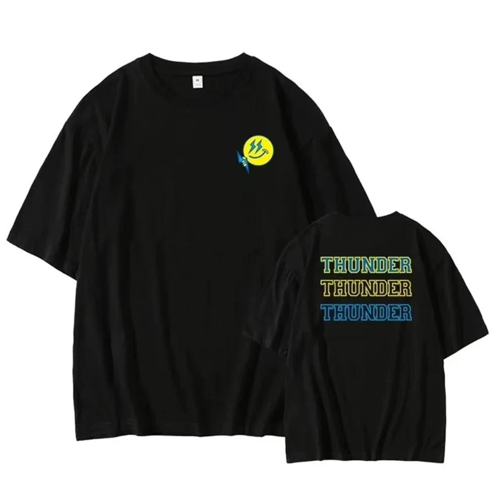 Thunder Concert T-Shirt O-Neck Short Sleeve Letter Printing T-Shirt HongJoong SeongHwa Fans Support Clothes 70520